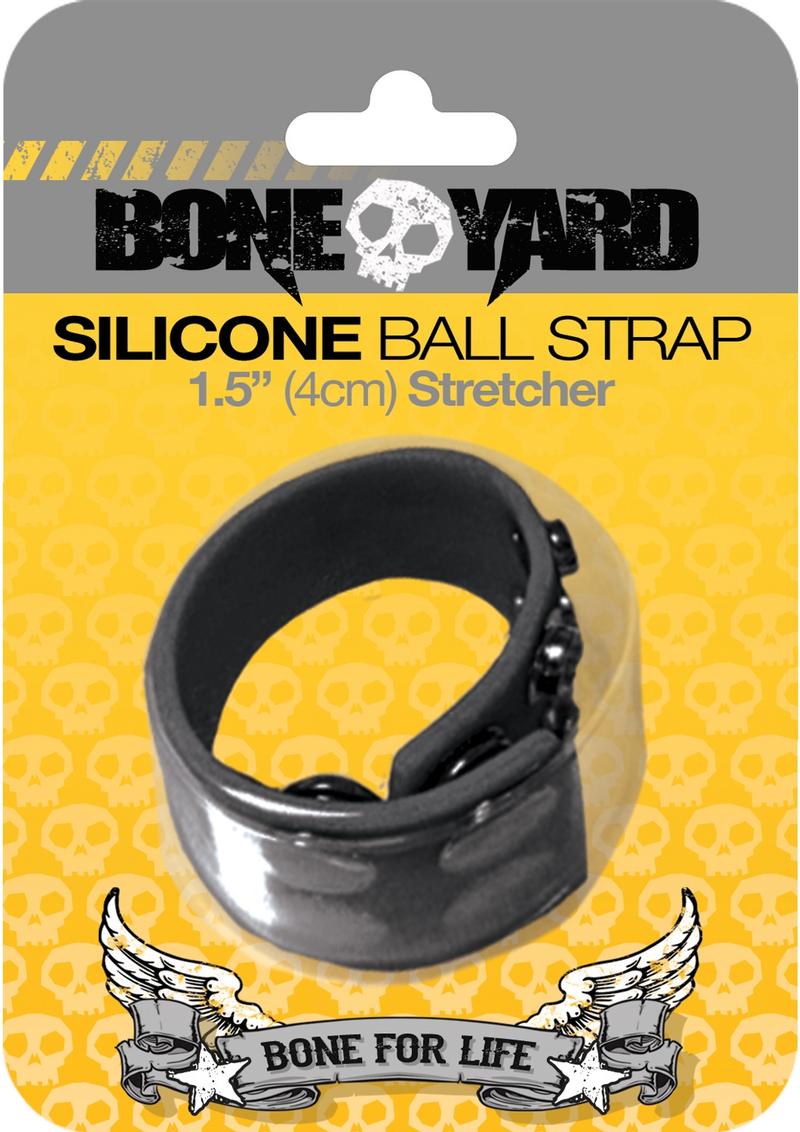 Load image into Gallery viewer, Boneyard Silicone Ball Strap 1.5in Stretcher - Black
