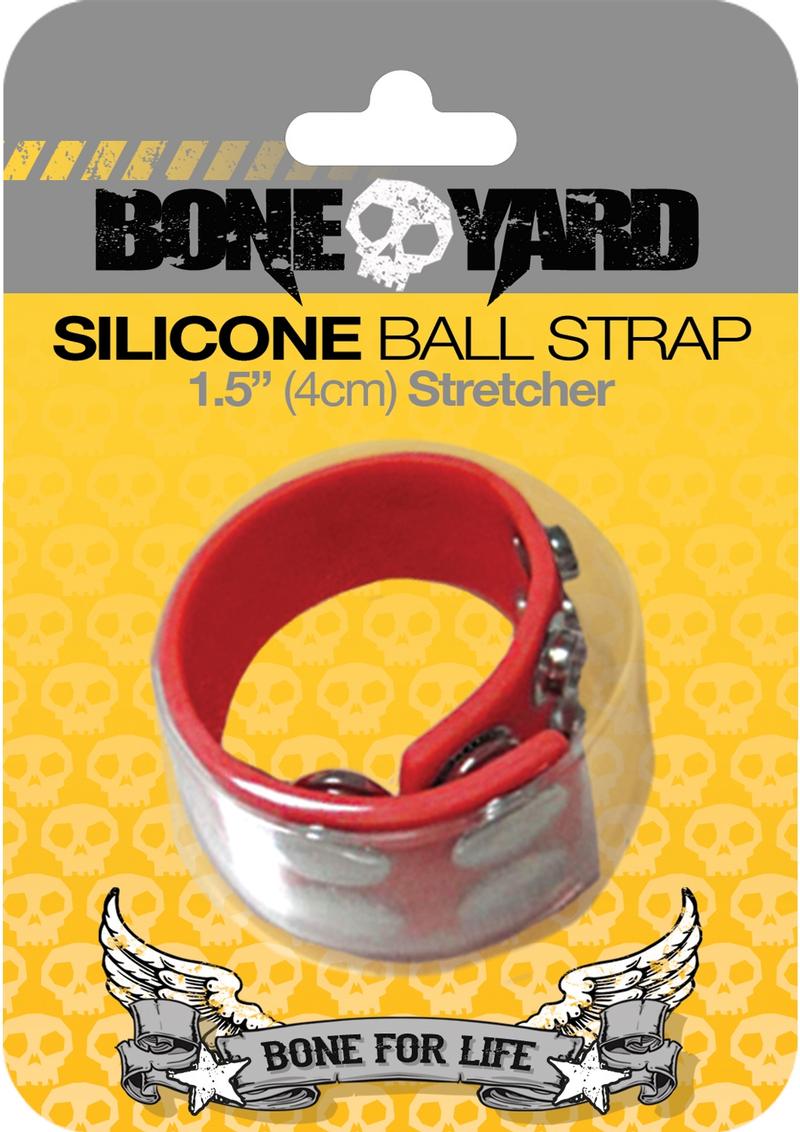 Load image into Gallery viewer, Boneyard Silicone Ball Strap 1.5in Stretcher - Red
