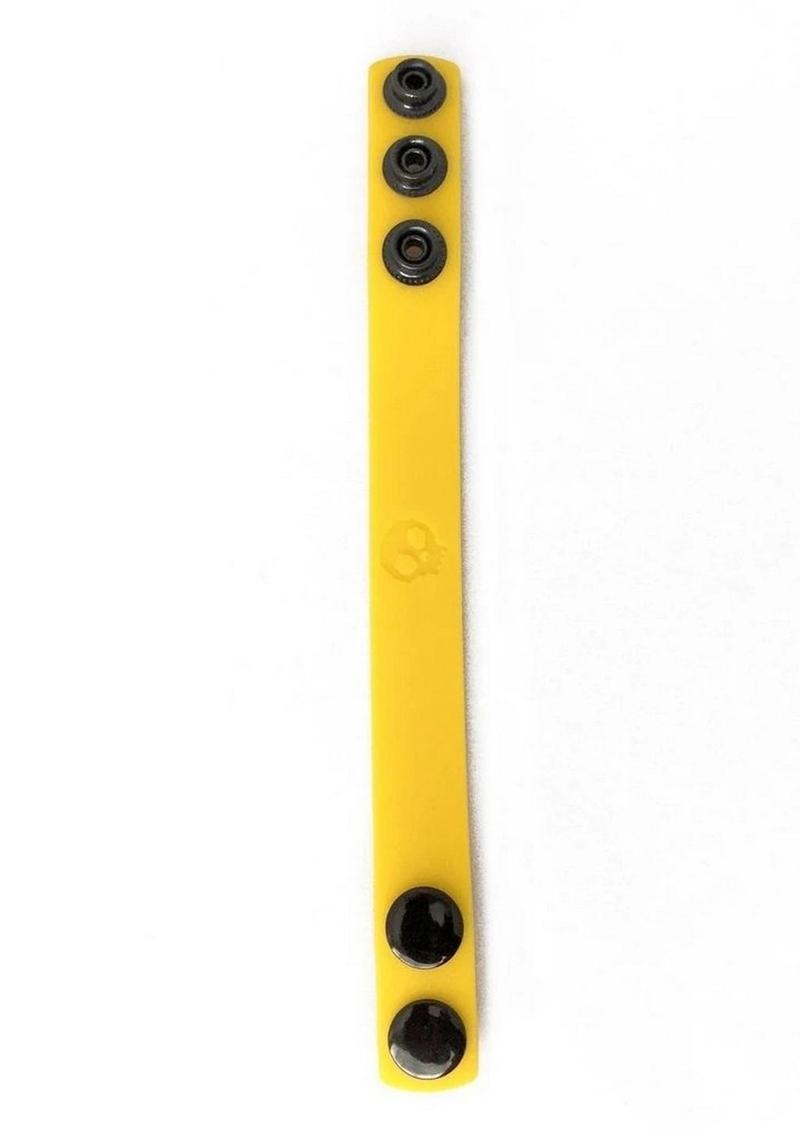 Load image into Gallery viewer, Boneyard Silicone Cock Strap 3-Snap Ring - Yellow
