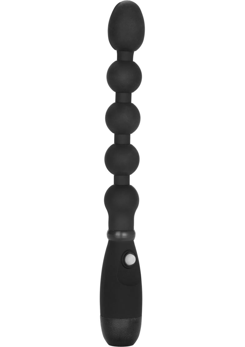 Load image into Gallery viewer, Booty Call Booty Bender Silicone Beaded Butt Plug - Black
