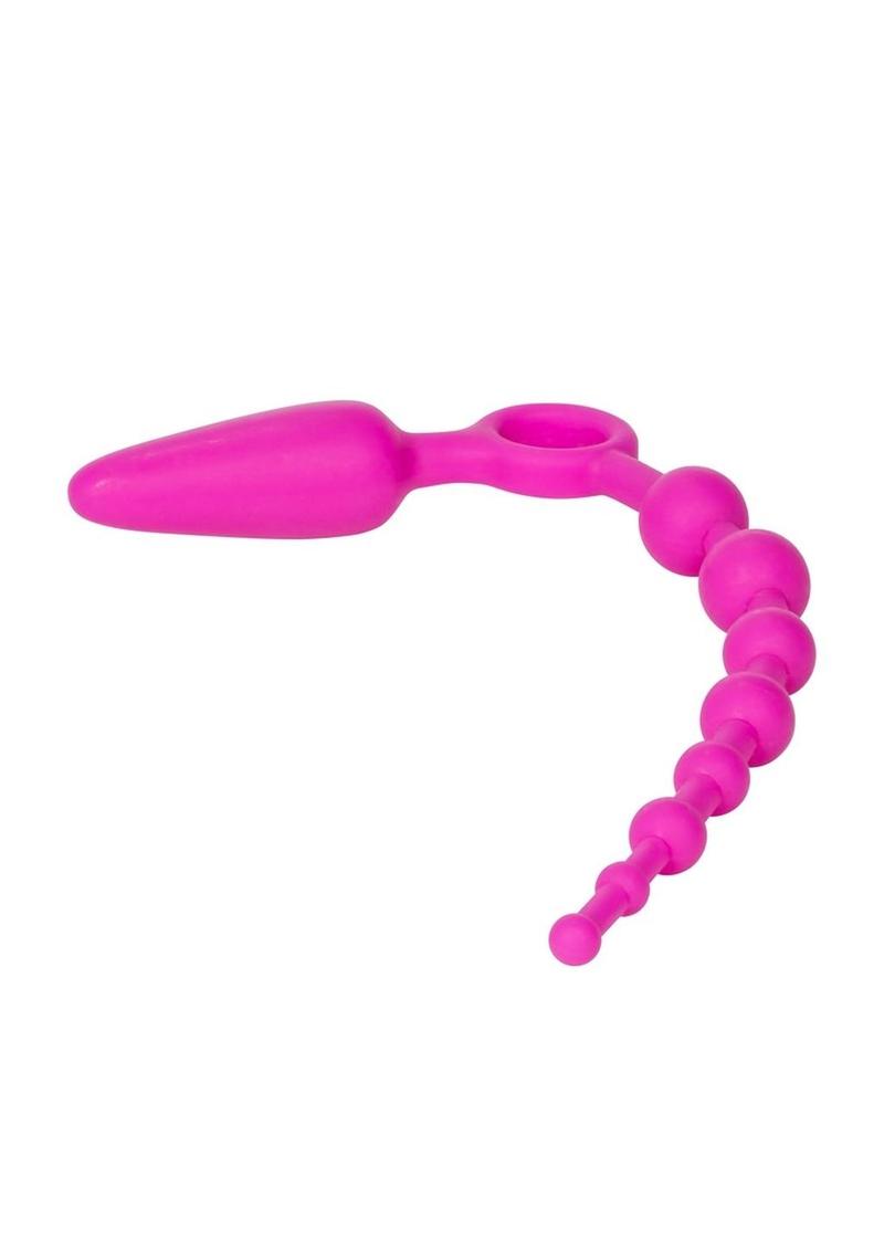 Load image into Gallery viewer, Booty Call Booty Double Dare Silicone Vibrating Butt Plug with Anal Beads
