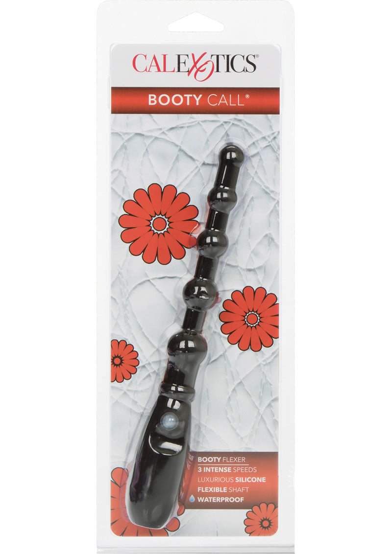 Load image into Gallery viewer, Booty Call Booty Flexer Silicone Beaded Butt Plug - Black
