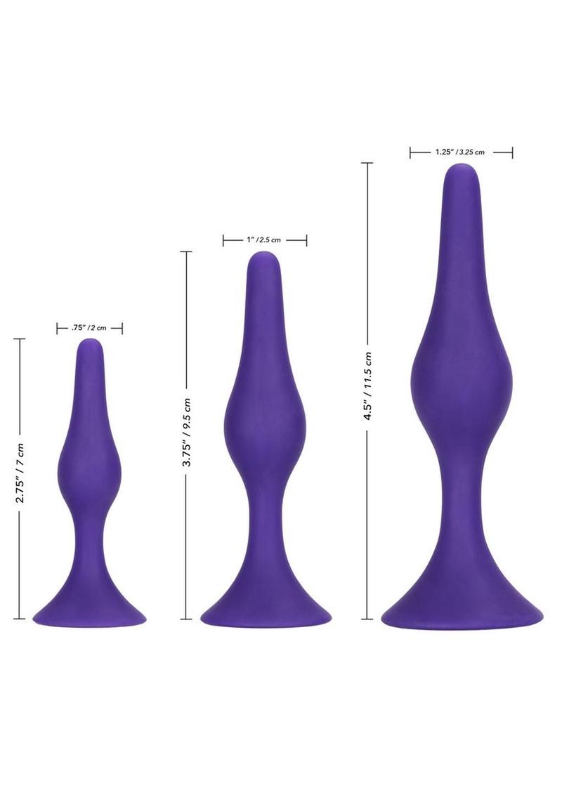 Load image into Gallery viewer, Booty Call Booty Trainer Starter Kit Silicone Anal Plugs 3 Assorted Sizes
