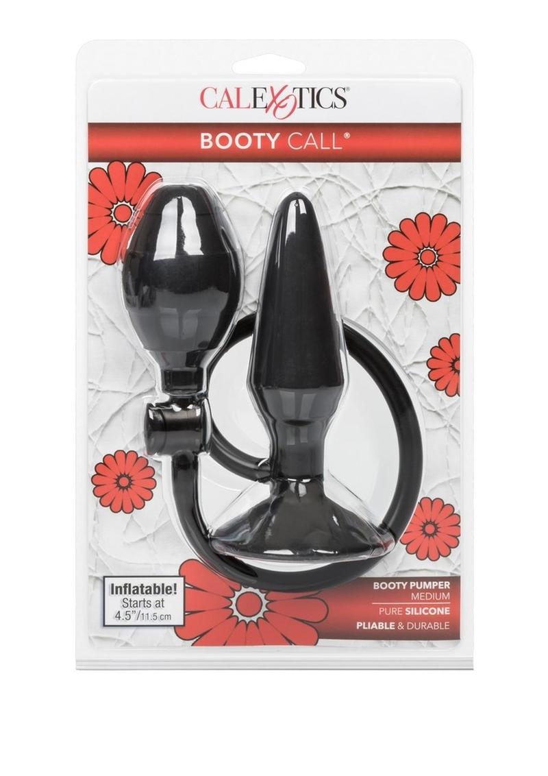 Load image into Gallery viewer, Booty Call Silicone Booty Pumper Butt Plug - Black - Medium
