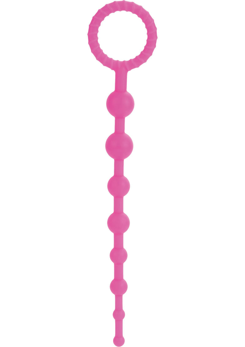 Load image into Gallery viewer, Booty Call X-10 Silicone Anal Beads - Pink
