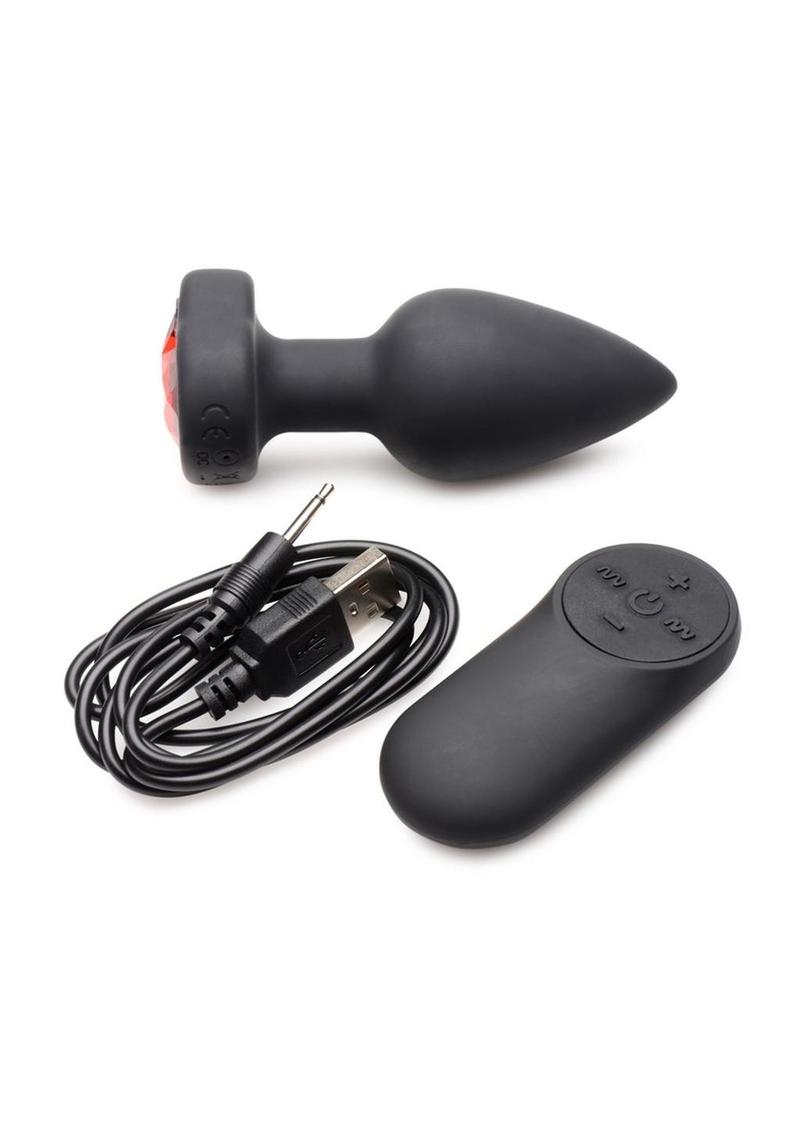 Load image into Gallery viewer, Booty Sparks 28x Rechargeable Silicone Vibrating Heart Anal Plug with Remote Control
