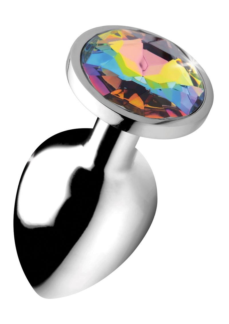 Load image into Gallery viewer, Booty Sparks Rainbow Prism Gem Anal Plug - Multicolor - Large
