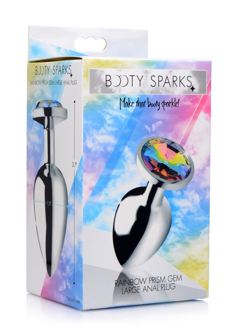 Load image into Gallery viewer, Booty Sparks Rainbow Prism Gem Anal Plug - Multicolor - Large
