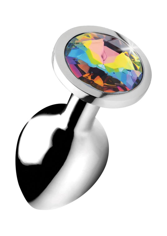 Booty Sparks Rainbow Prism Gem Anal Plug - Multicolor - Medium