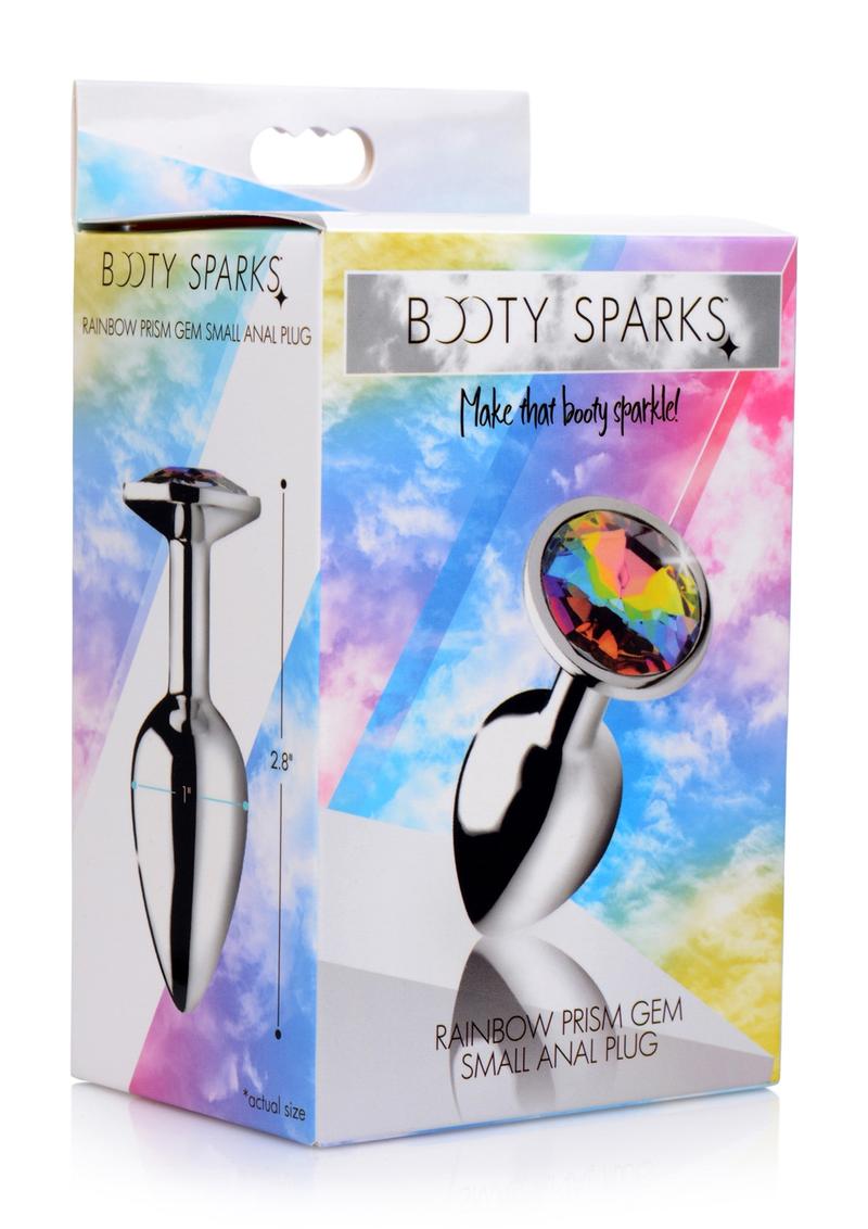 Load image into Gallery viewer, Booty Sparks Rainbow Prism Gem Anal Plug - Multicolor - Small
