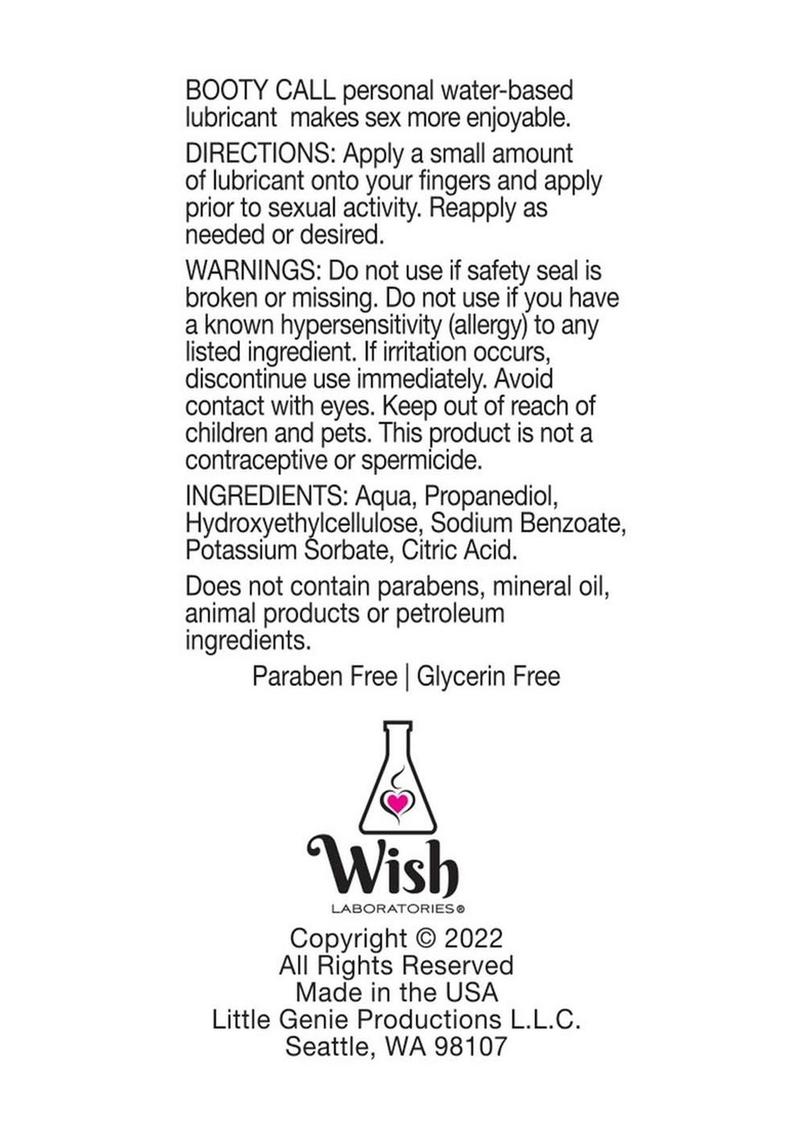 Load image into Gallery viewer, Bootycall Water Based Lubricant - 4oz
