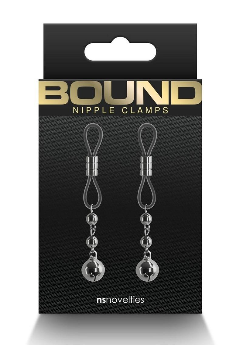 Load image into Gallery viewer, Bound Nipple Clamps D1 - Gray/Grey/Gun Metal/Metal
