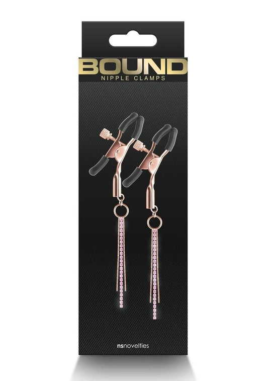 Bound Nipple Clamps D3 - Metal/Rose Gold