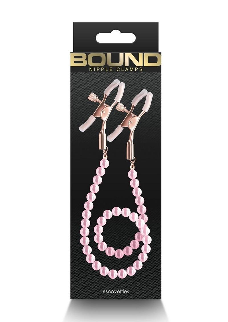 Load image into Gallery viewer, Bound Nipple Clamps Dc1 - Metal/Pink/Rose Gold
