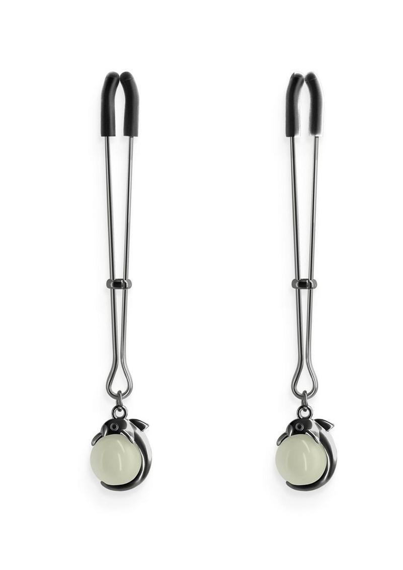 Load image into Gallery viewer, Bound Nipple Clamps G1 Iron - Glow In The Dark/Gray/Grey/Metal
