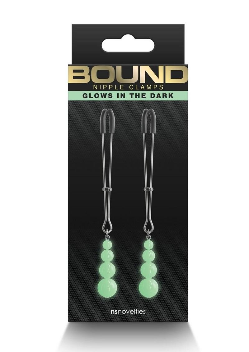 Load image into Gallery viewer, Bound Nipple Clamps G2 Iron - Glow In The Dark/Gray/Grey/Metal
