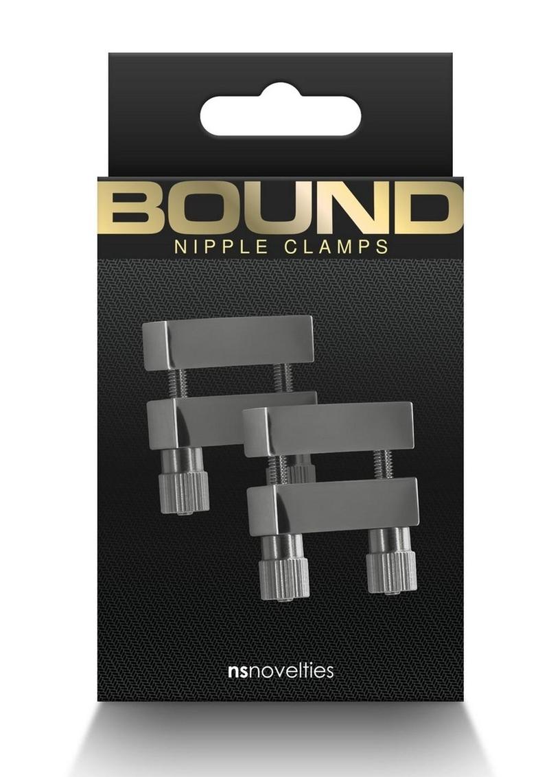 Load image into Gallery viewer, Bound Nipple Clamps V1 - Gray/Grey/Gun Metal/Metal
