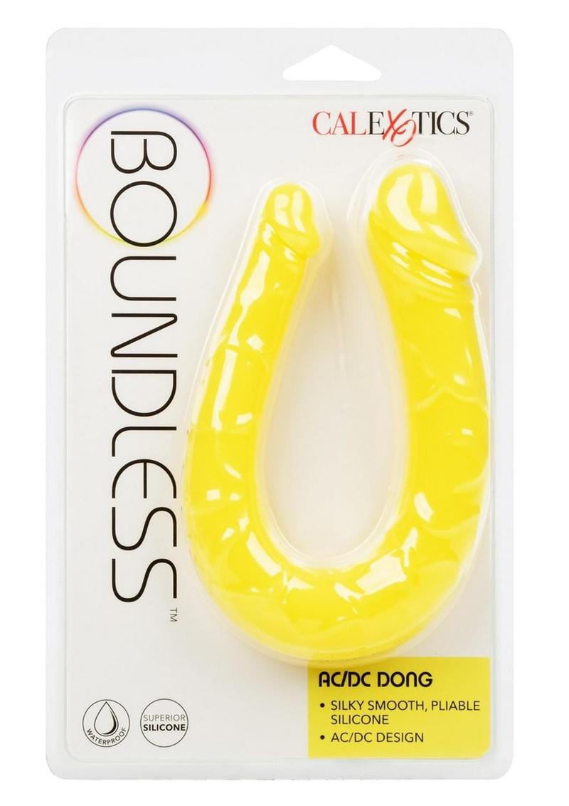 Load image into Gallery viewer, Boundless AC/DC Silicone Bendable Double Dong - Yellow
