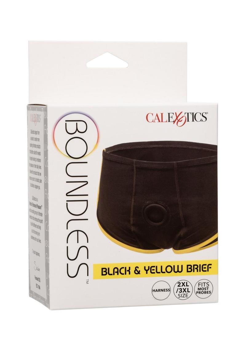 Load image into Gallery viewer, Boundless Black and Yellow Brief - Black/Yellow - 3XLarge/Queen/XXLarge
