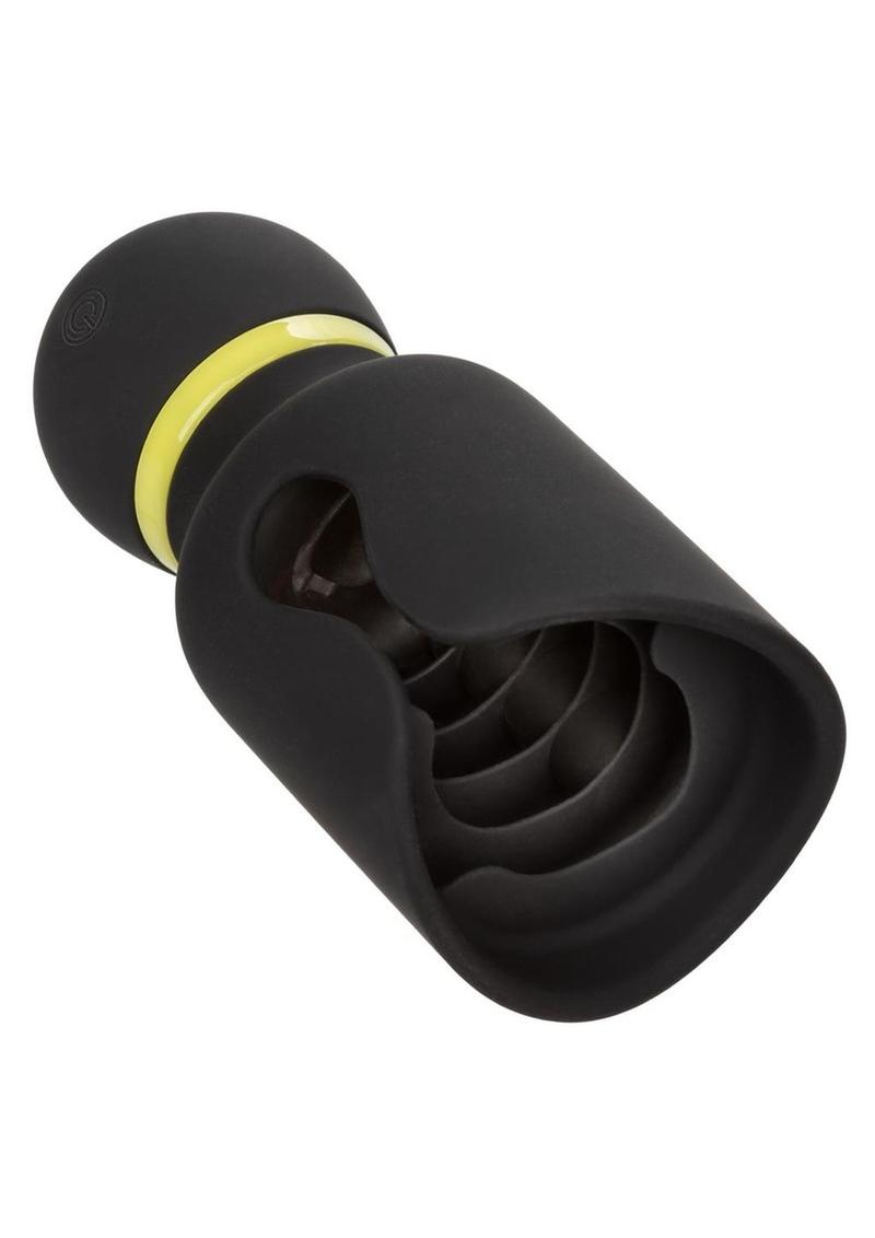 Load image into Gallery viewer, Boundless Flickering Rechargeable Silicone Stroker - Black
