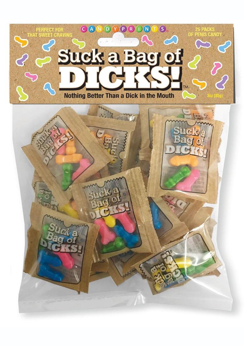 Load image into Gallery viewer, Candyprints Suck A Bag Of Dicks Assorted Flavors - 25 Packs/Per Bag
