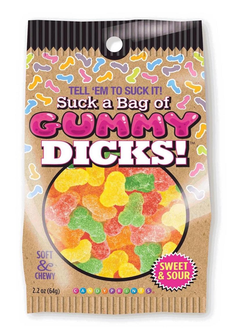 Load image into Gallery viewer, Candyprints Suck A Bag Of Gummy Dicks 4oz - Assorted Flavors
