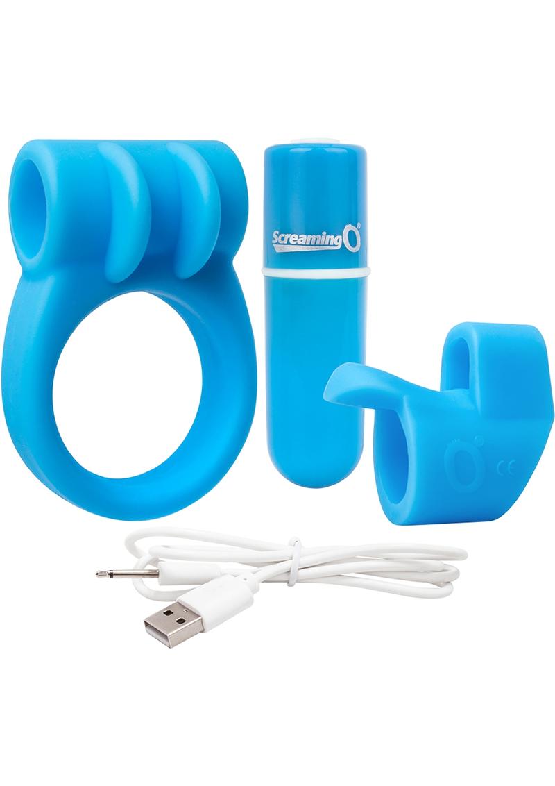 Load image into Gallery viewer, Charged Combo USB Rechargeable Silicone Kit #1 Waterproof - Blue
