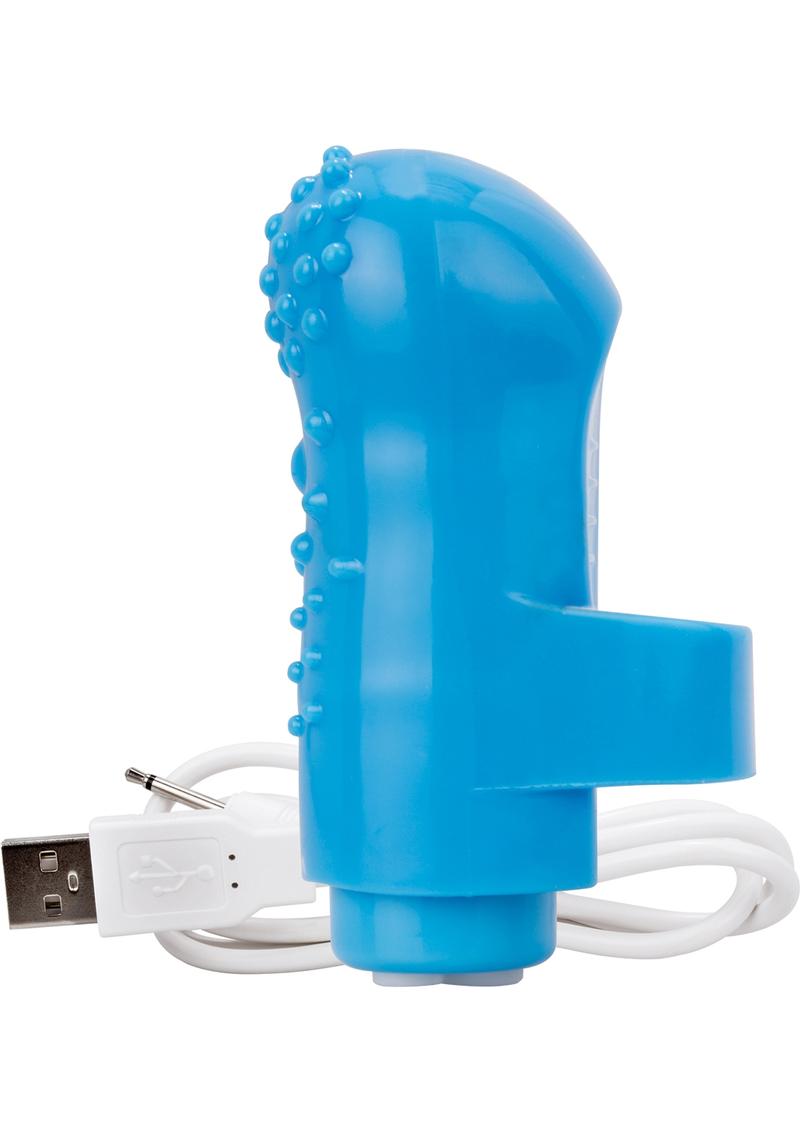 Load image into Gallery viewer, Charged Fing O Rechargeable Finger Mini Vibrator Waterproof - Blue
