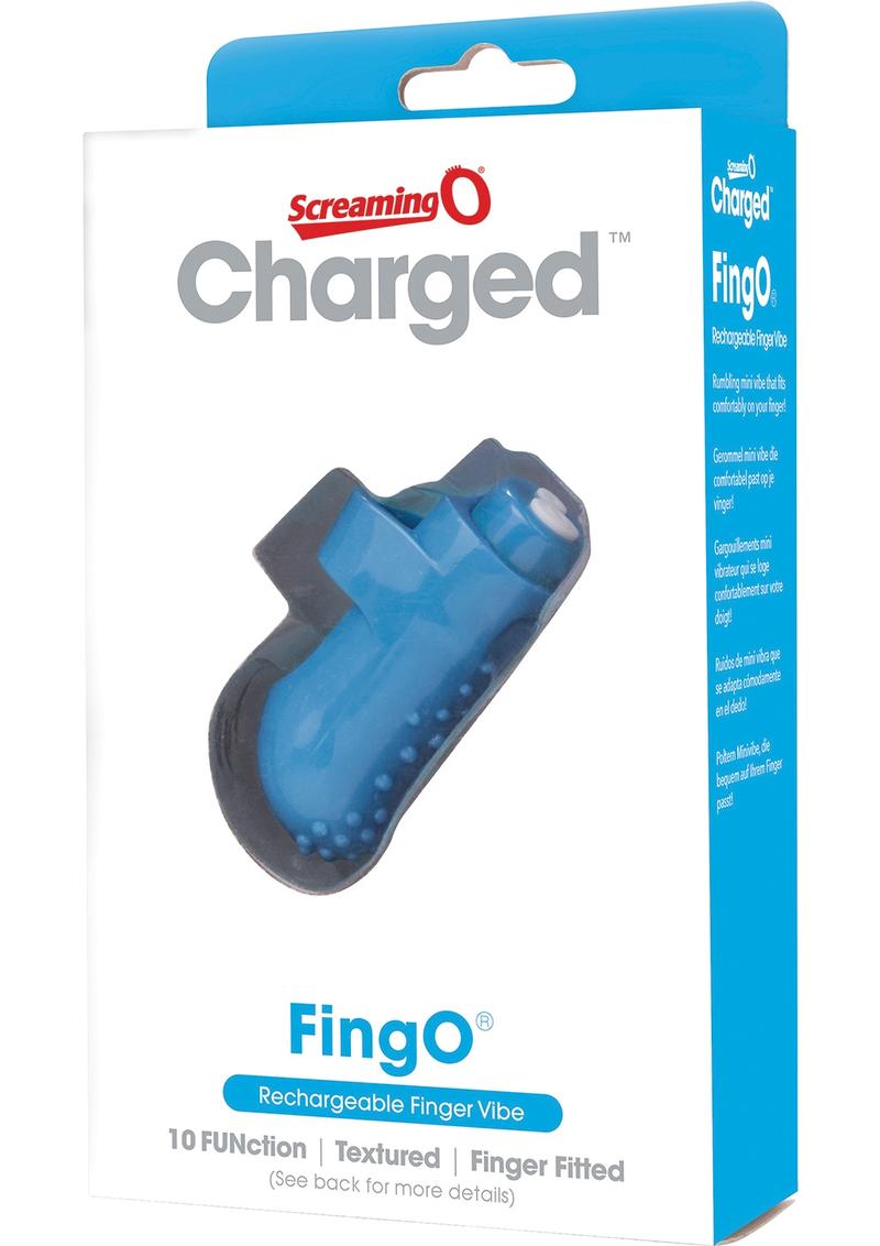 Load image into Gallery viewer, Charged Fing O Rechargeable Finger Mini Vibrator Waterproof - Blue
