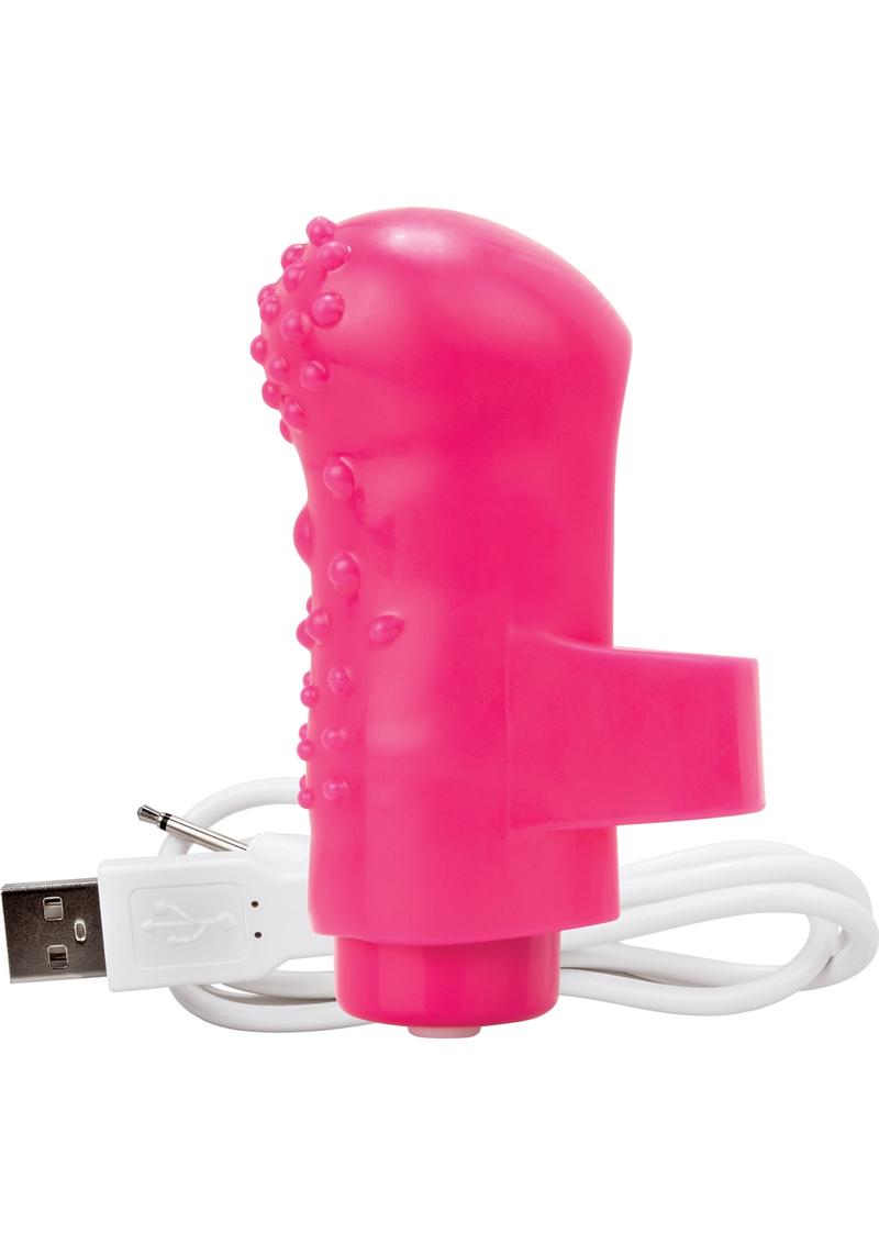 Load image into Gallery viewer, Charged Fing O Rechargeable Finger Mini Vibrator Waterproof - Pink
