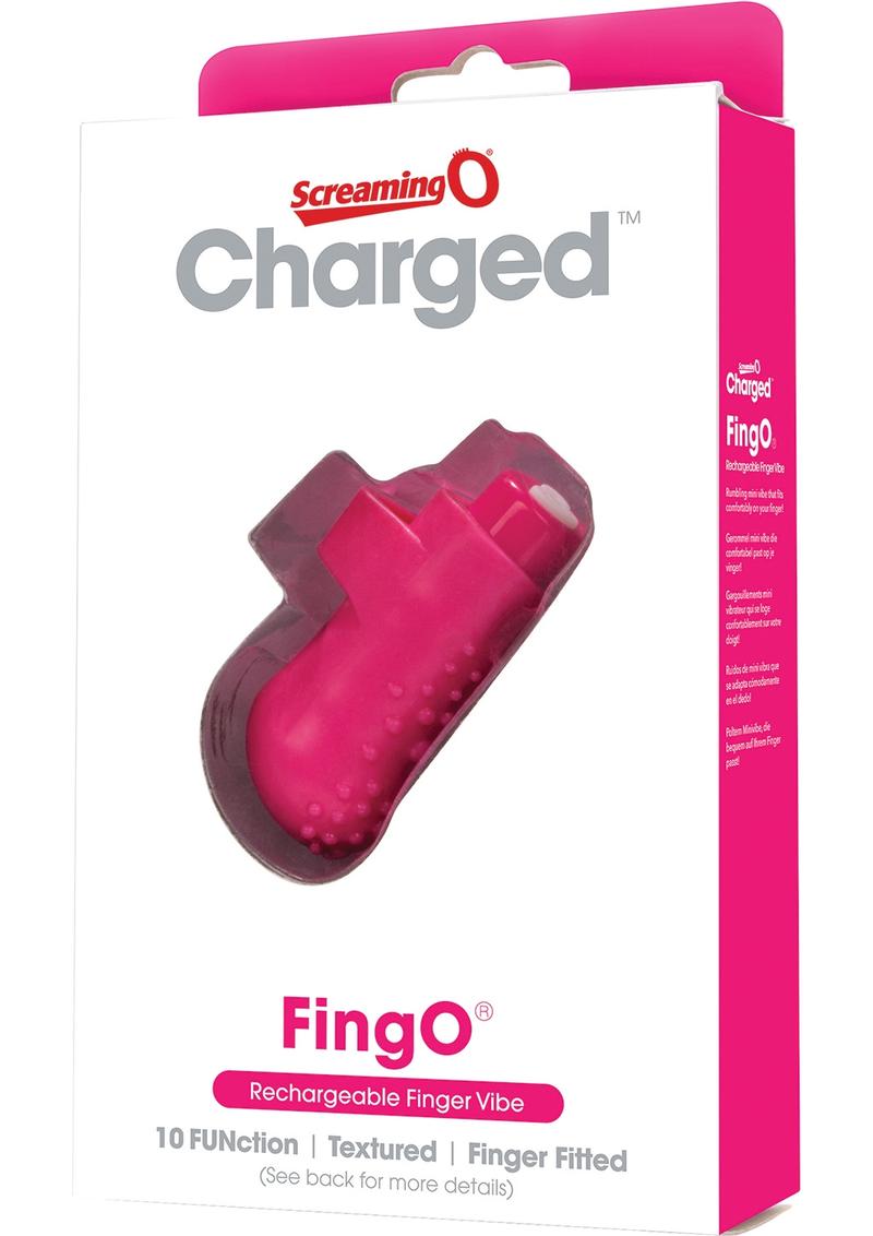 Load image into Gallery viewer, Charged Fing O Rechargeable Finger Mini Vibrator Waterproof - Pink
