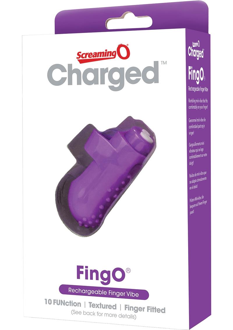 Load image into Gallery viewer, Charged Fing O Rechargeable Finger Mini Vibrator Waterproof - Purple
