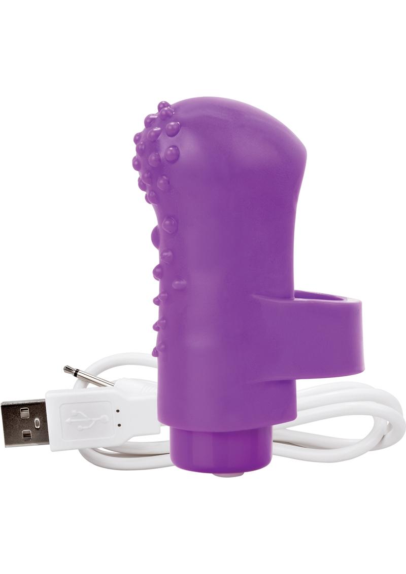 Load image into Gallery viewer, Charged Fing O Rechargeable Finger Mini Vibrator Waterproof - Purple
