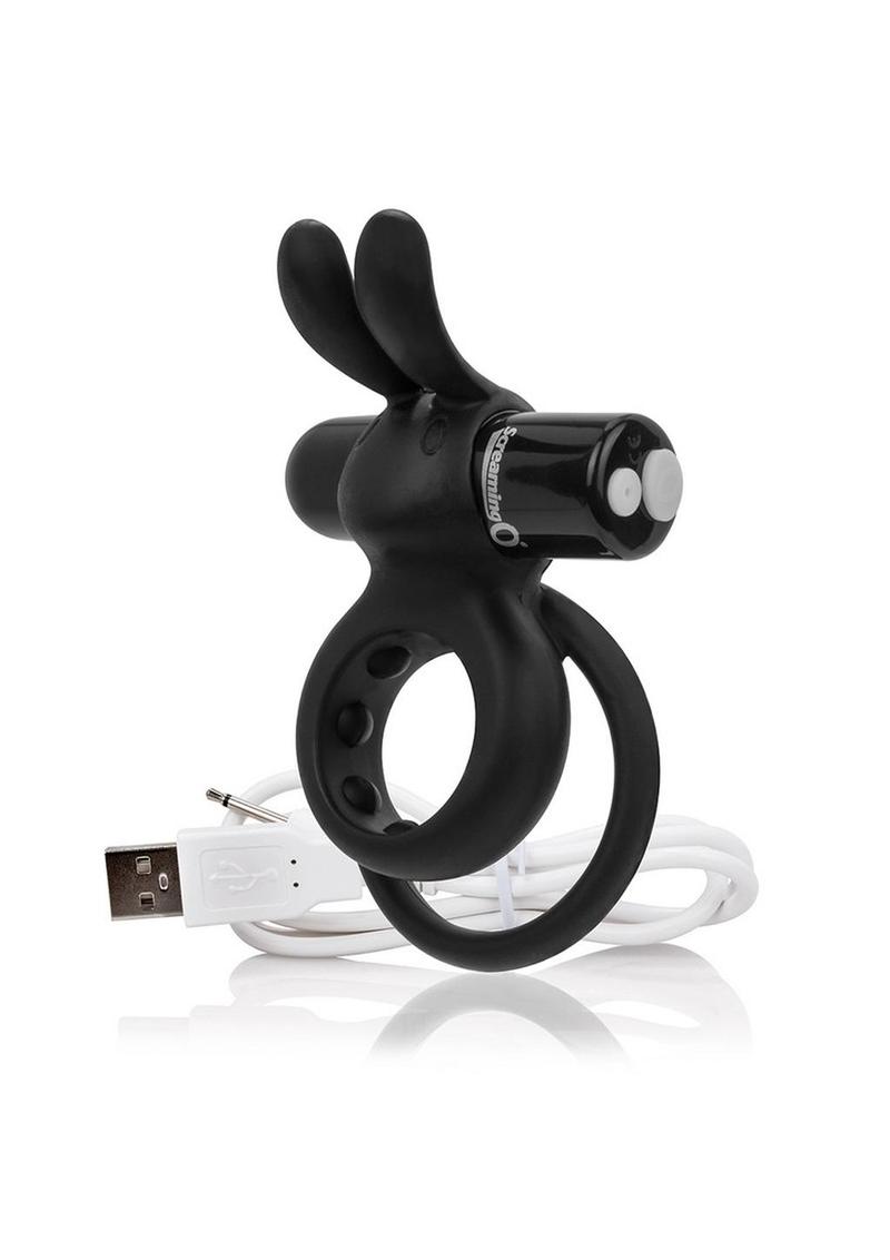 Load image into Gallery viewer, Charged Ohare Rechargeable Silicone Waterproof Rabbit Cock Ring
