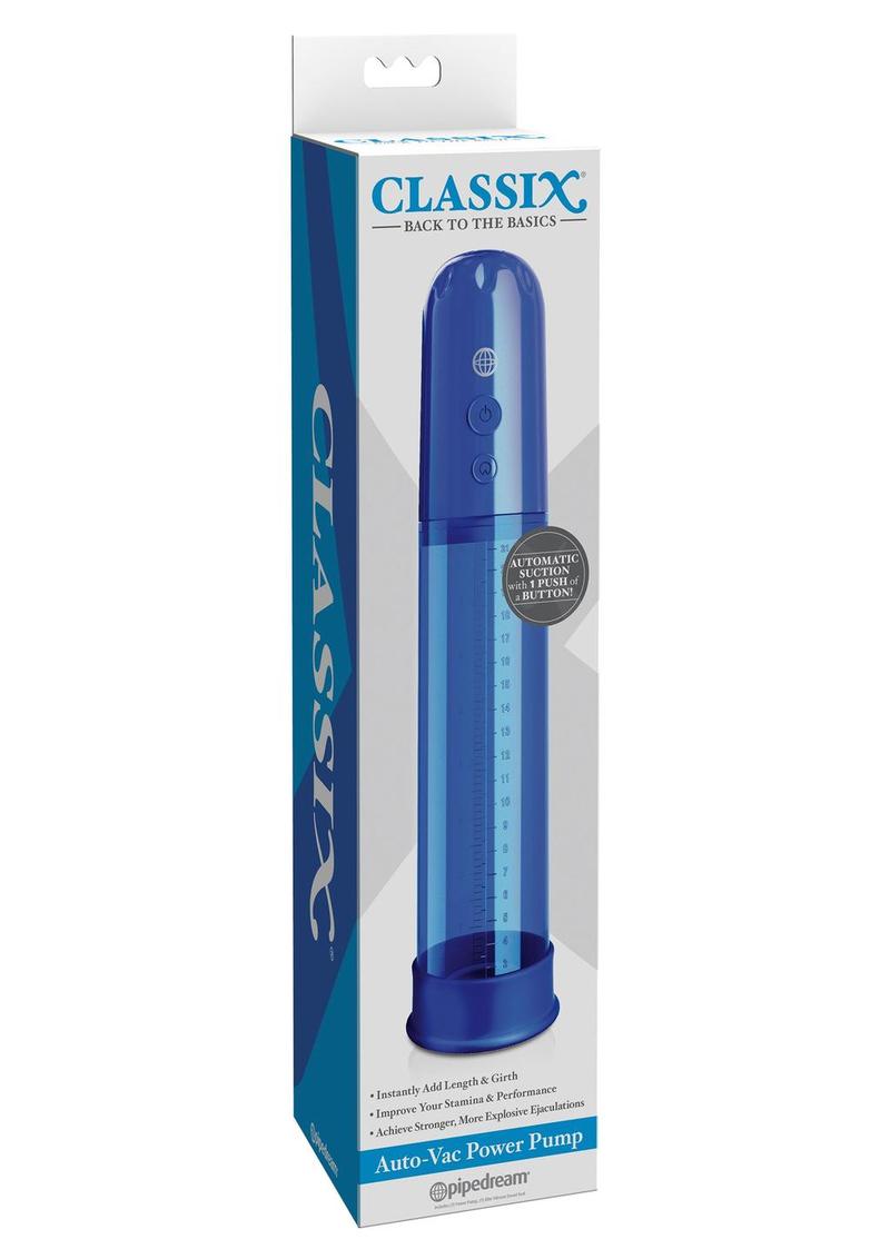Load image into Gallery viewer, Classix Auto-Vac Power Pump Penis Enlargement System - Blue
