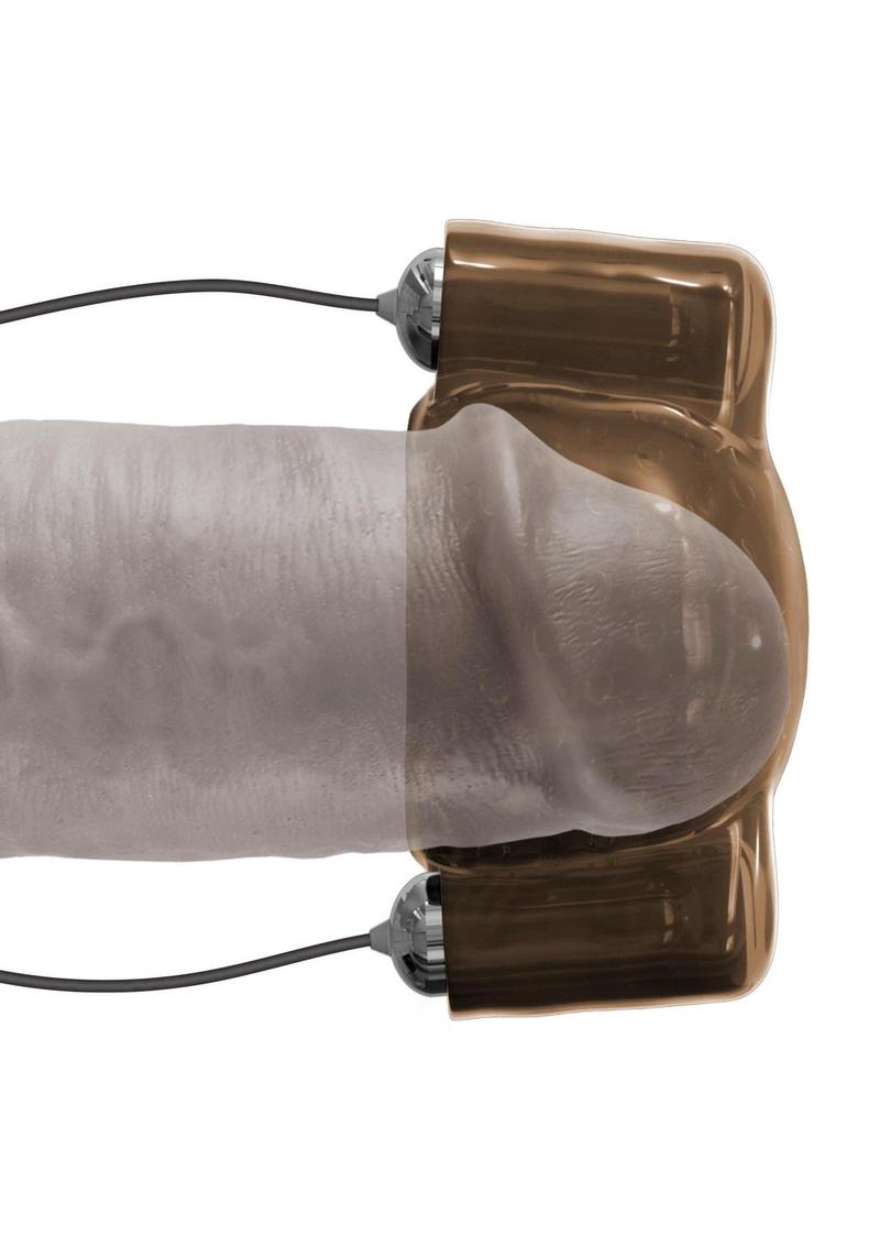 Load image into Gallery viewer, Classix Dual Vibrating Head Teaser with Remote Control - Black/Clear/Smoke
