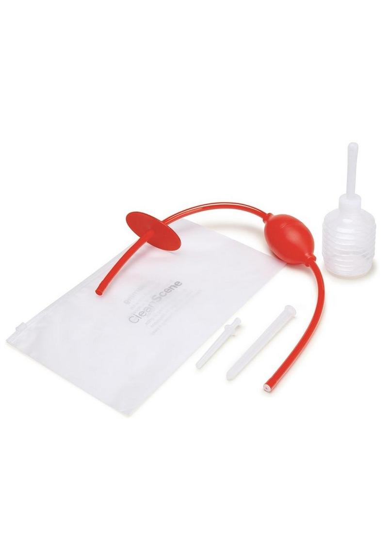 Load image into Gallery viewer, Cleanscene Higginson Anal Douche - Red - 5 Piece/Set
