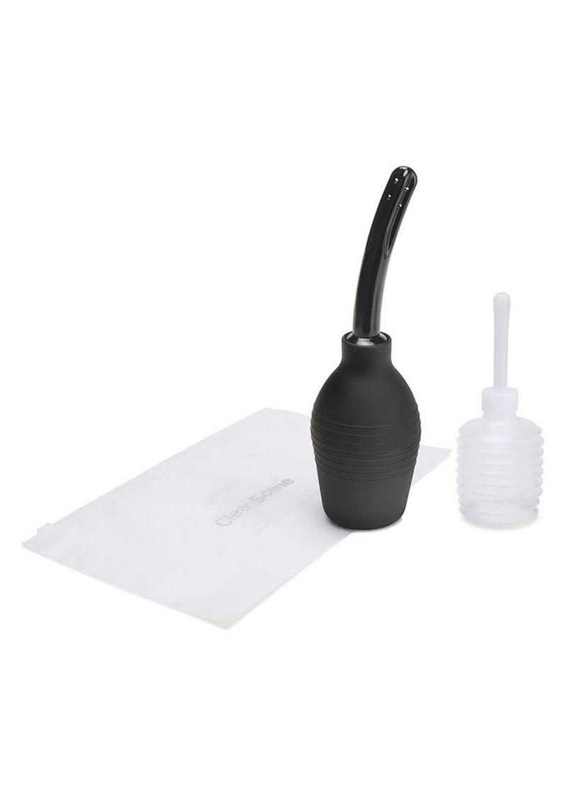 Load image into Gallery viewer, Cleanscene Medical Grade Douche Set with Soft Nozzle - Black - 4 Piece
