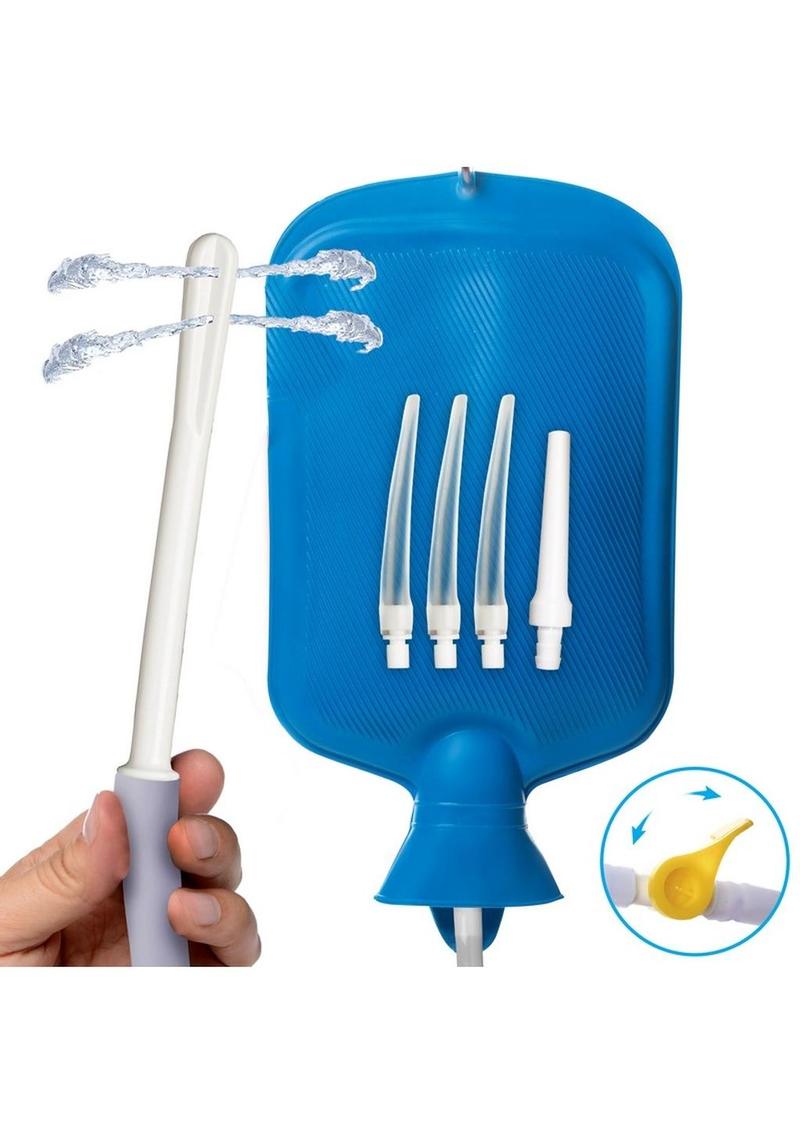 Load image into Gallery viewer, Cleanstream Deluxe Shower Enema Kit - Blue/White
