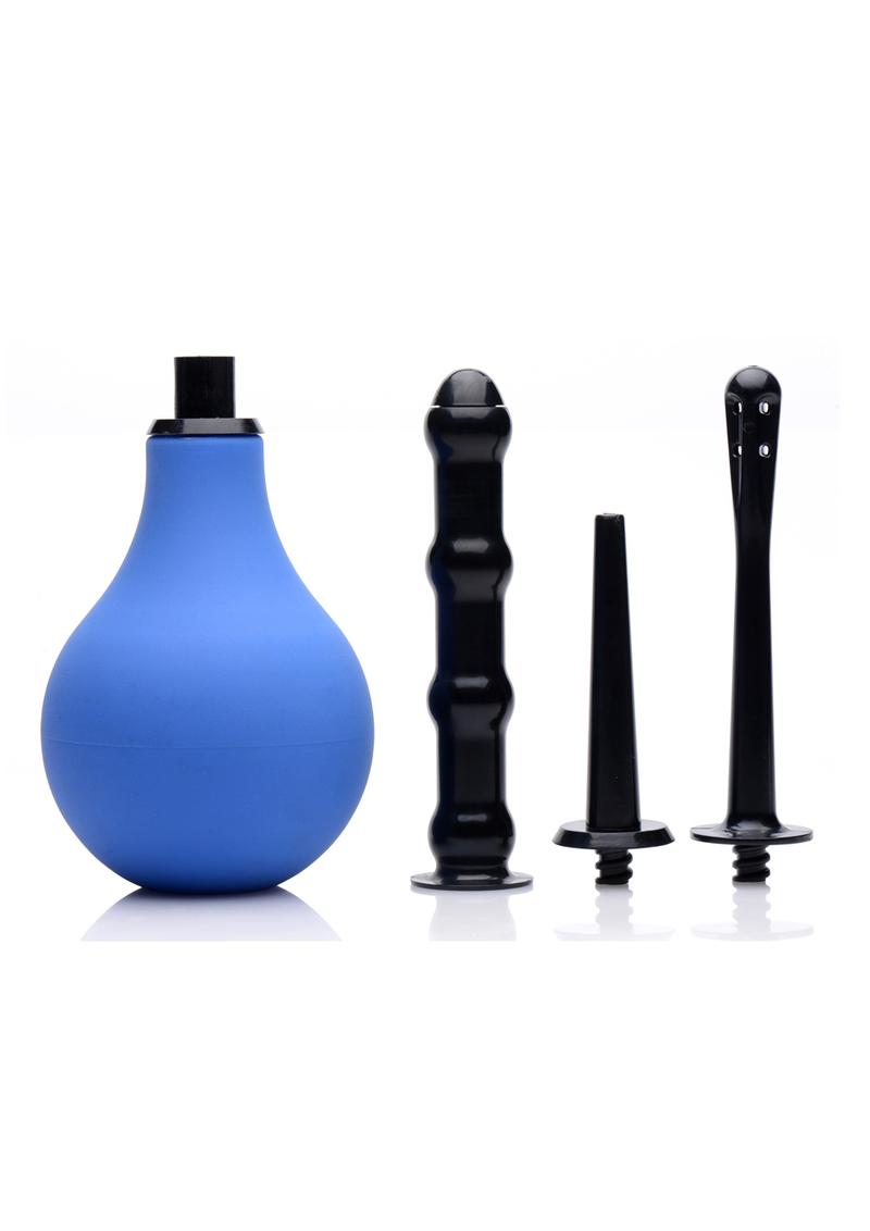 Load image into Gallery viewer, Cleanstream Premium One-Way Valve Anal Douche - Blue - Set
