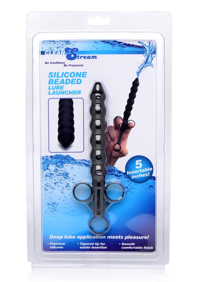 Load image into Gallery viewer, Cleanstream Silicone Beaded Lube Launcher - Black
