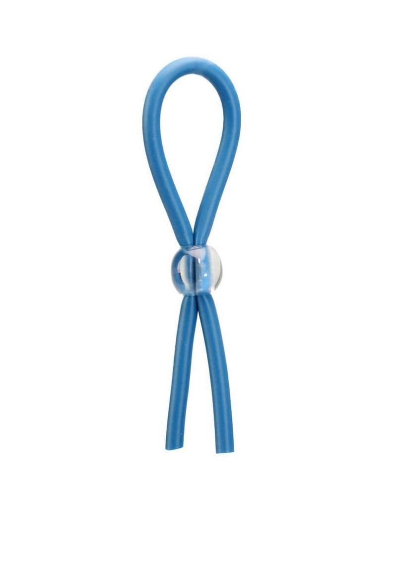 Load image into Gallery viewer, Clincher Adjustable Rubber Tie Cock Ring - Blue
