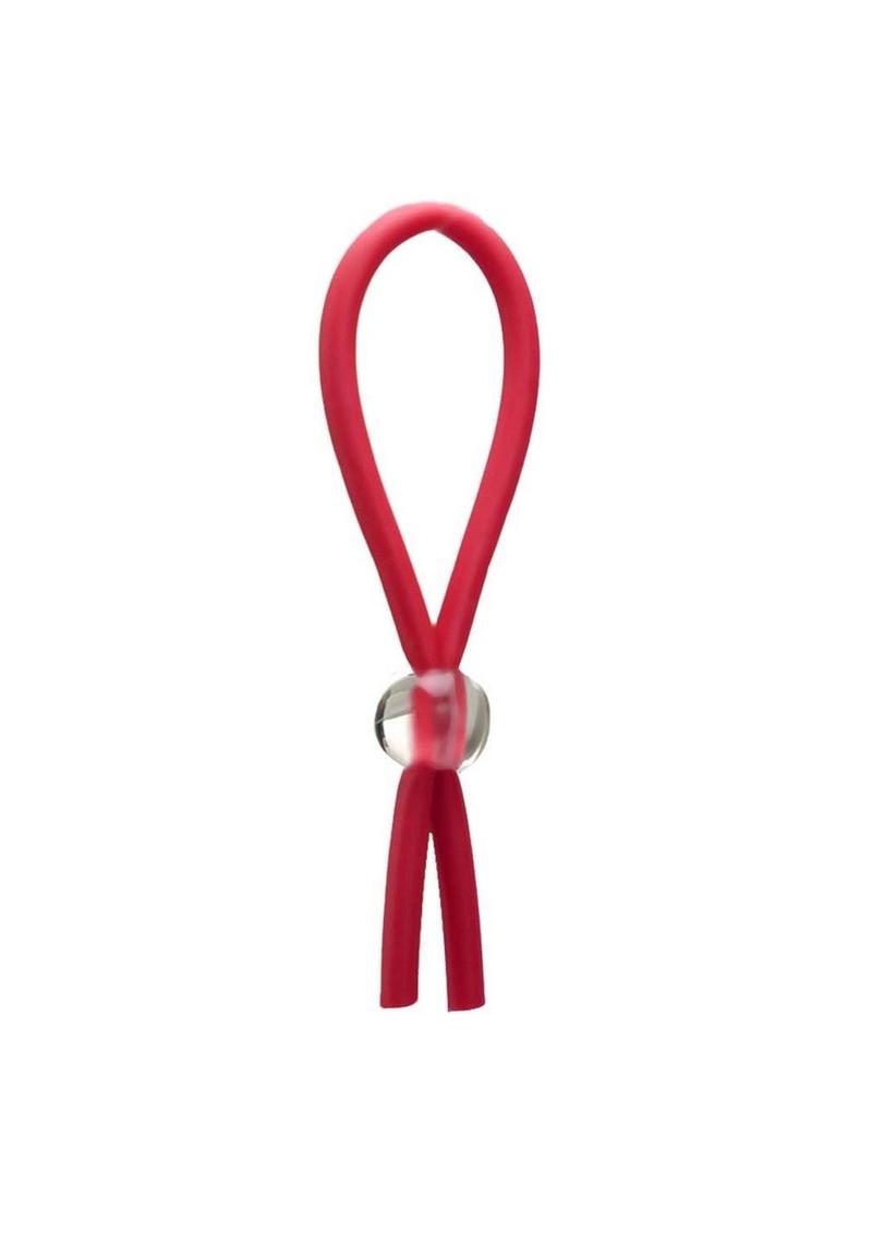 Load image into Gallery viewer, Clincher Adjustable Rubber Tie Cock Ring - Red
