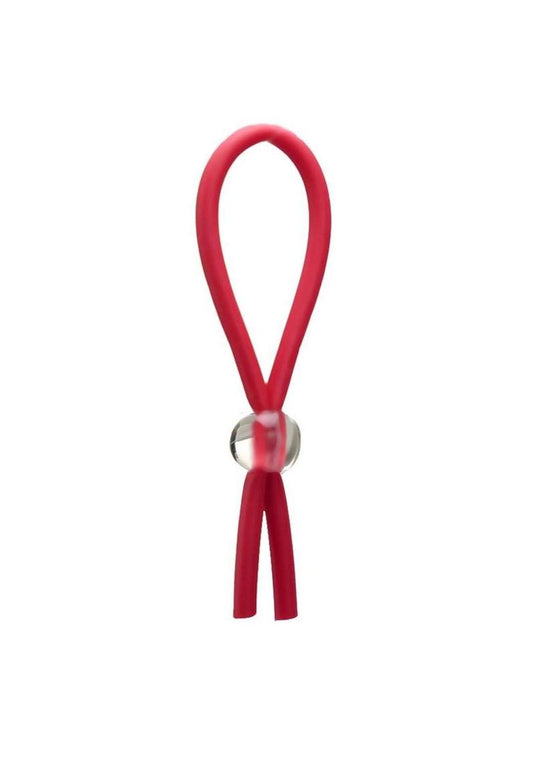 Clincher Adjustable Rubber Tie Cock Ring - Red