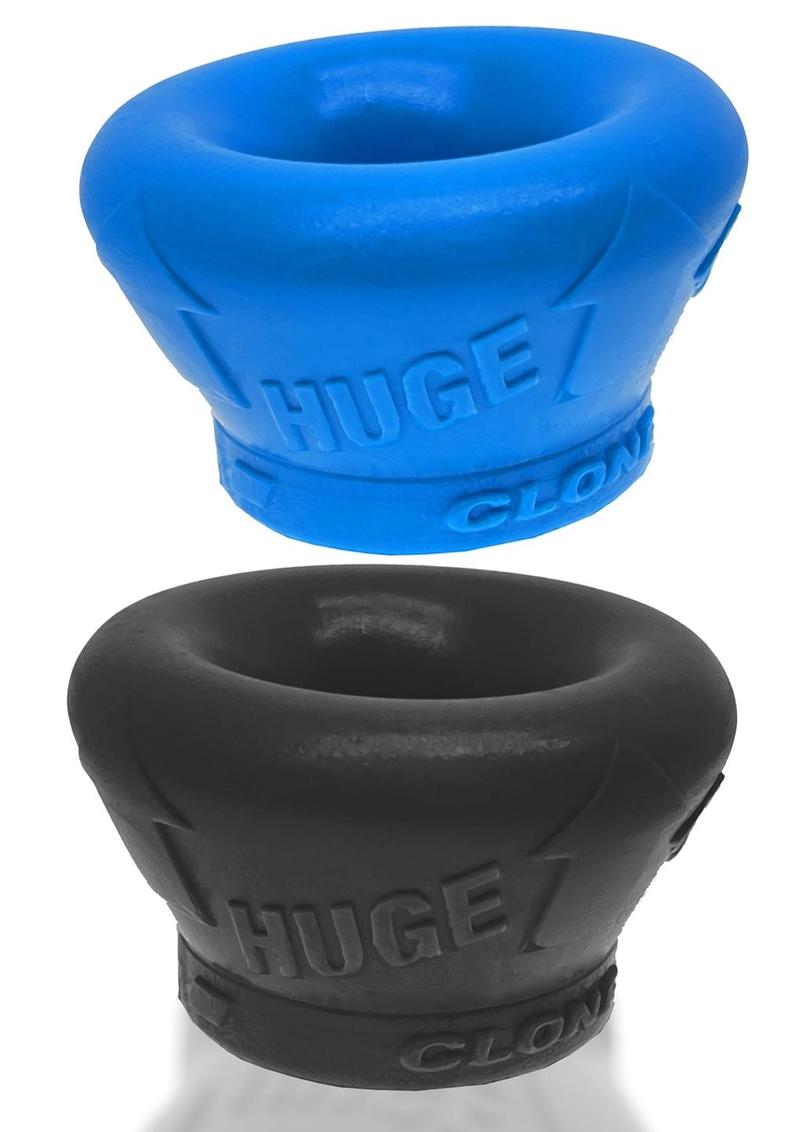 Load image into Gallery viewer, Clone Duo Huge Silicone Ballstretcher - Black/Blue - 2 Pack
