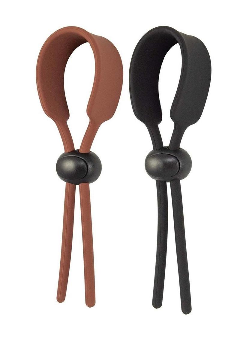 Load image into Gallery viewer, Cock Loops Adjustable Cock Ties - Black/Brown
