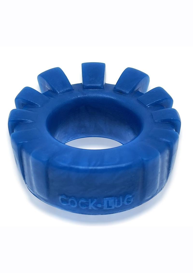 Load image into Gallery viewer, Cock-Lug Silicone Lugged Cock Ring - Marine - Blue
