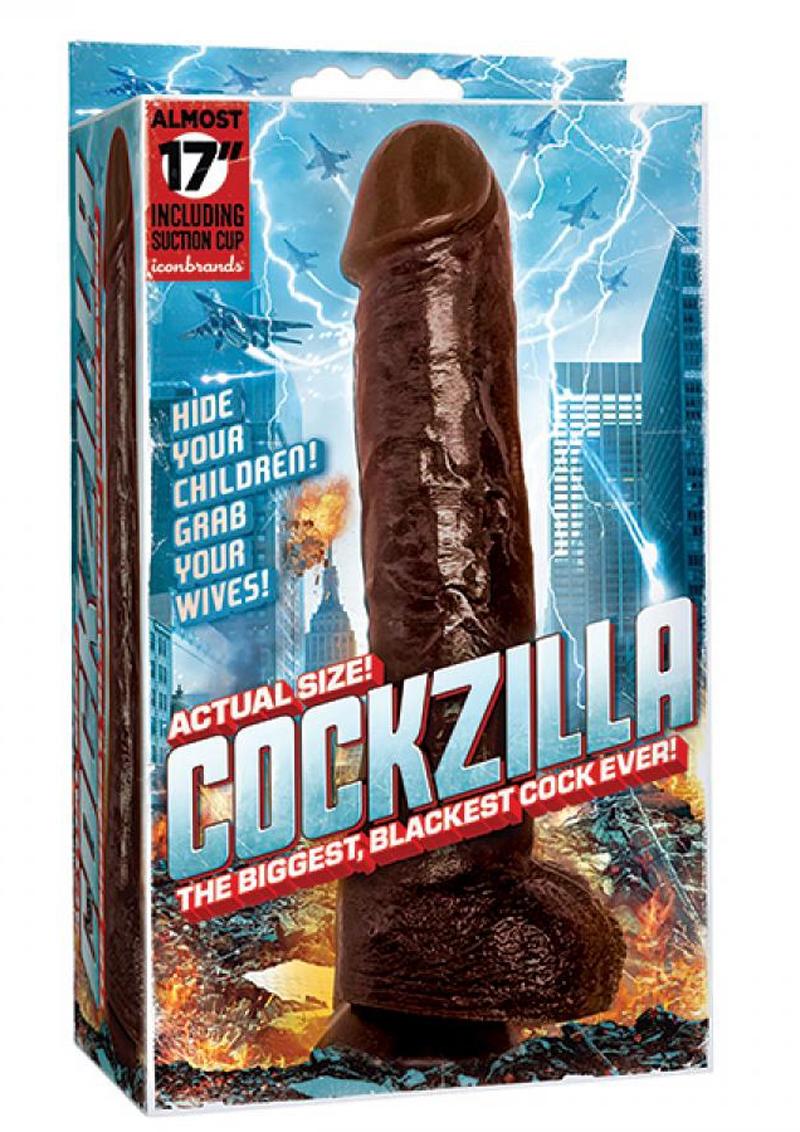 Load image into Gallery viewer, Cockzilla 17in Dildo - Black
