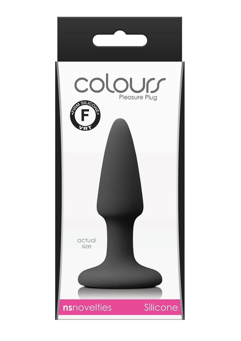 Load image into Gallery viewer, Colours Pleasure Plug Silicone Butt Plug - Mini - Black - XSmall
