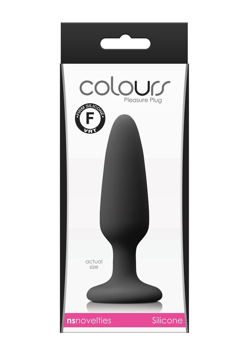 Load image into Gallery viewer, Colours Pleasure Plug Silicone Butt Plug - Black - Small
